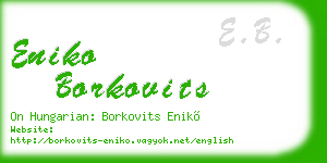 eniko borkovits business card