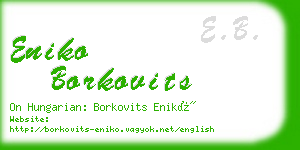 eniko borkovits business card